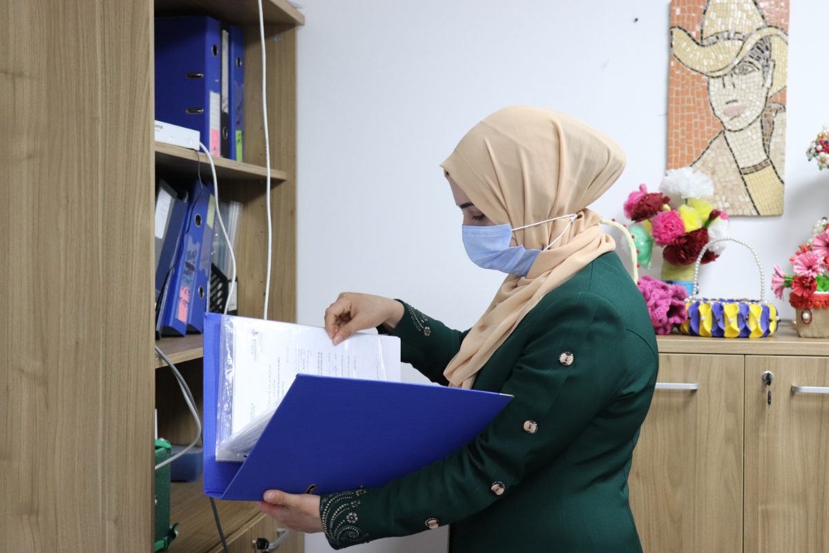 Salam Al-Alo, volunteer and former site supervisor at the UN Women Oasis Centre in Za’atari Refugee Camp