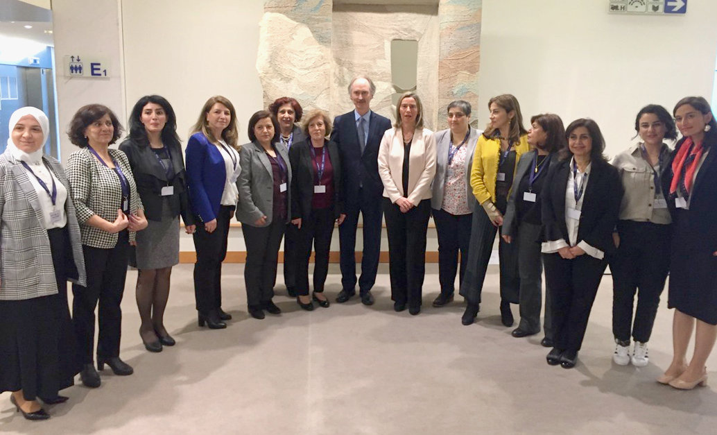 WAB meeting with Former High Representative for Foreign Affairs and Security Policy/Vice-President of the European Commission Federica Mogherini and UN Special Envoy for Syria, Geir O. Pedersen during the 2019 Brussels Conference