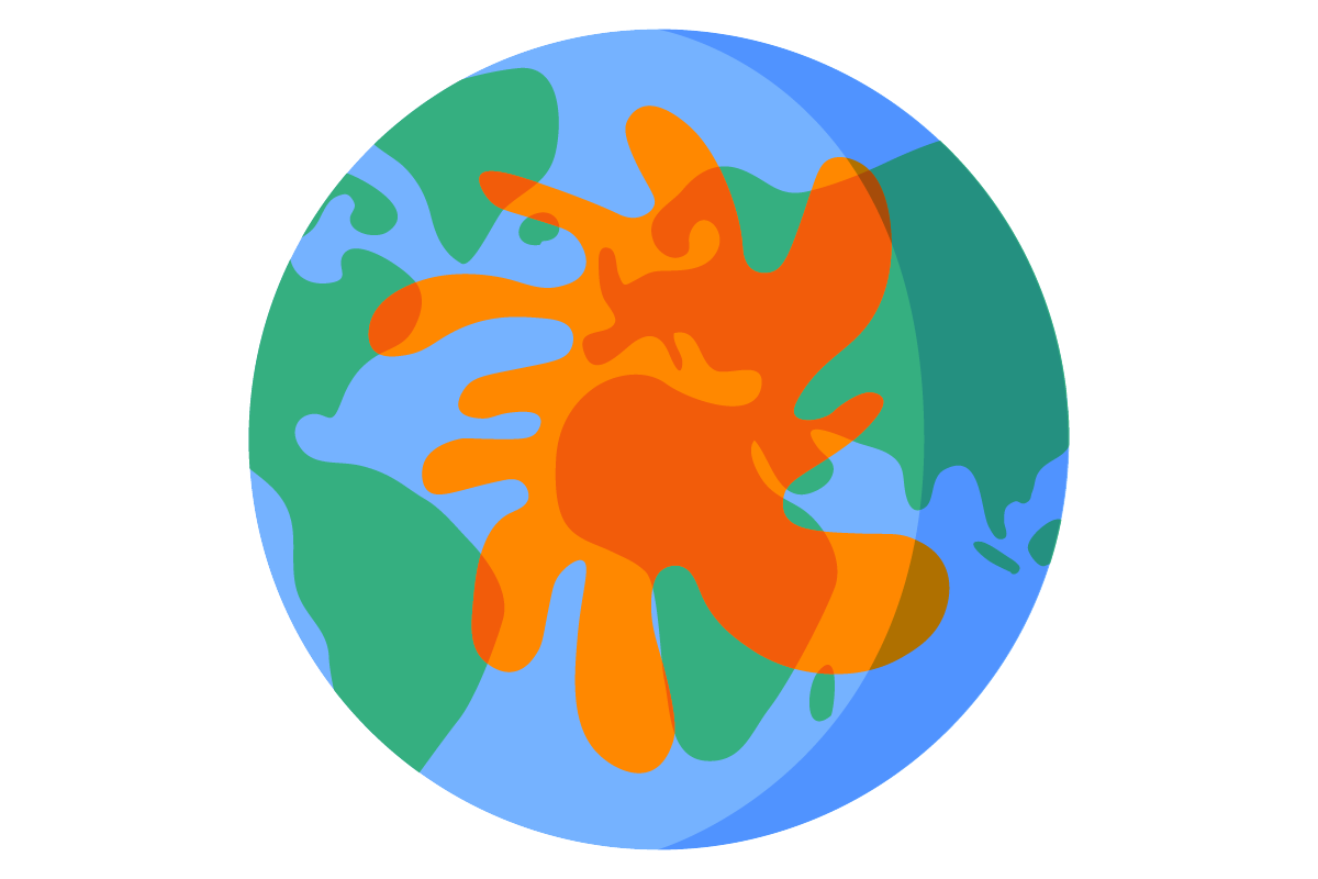 Orange the world globe
