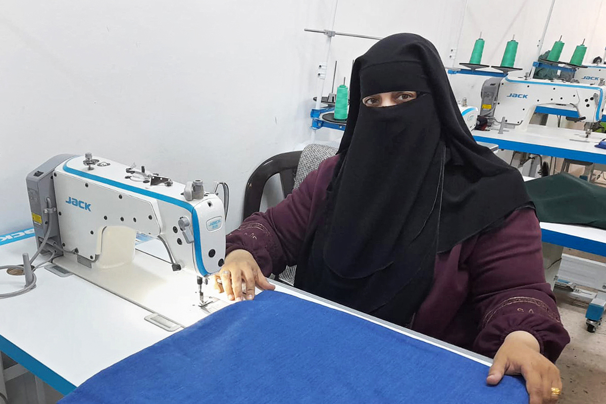 Azhar Riyati, a Jordanian woman with six children, now serves as a trainer at one of Oasis Centre’s facilities.