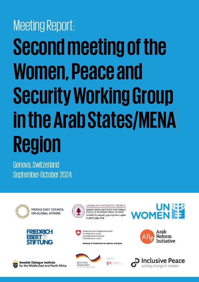 Second meeting of the Women, Peace and Security Working Group in the Arab States/MENA Region