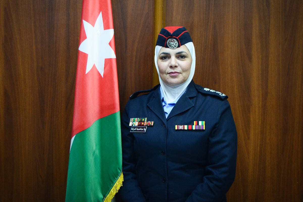 Captain Rola Al-Shawabkeh, during our interview with her at the Public Security Directorate (PSD).