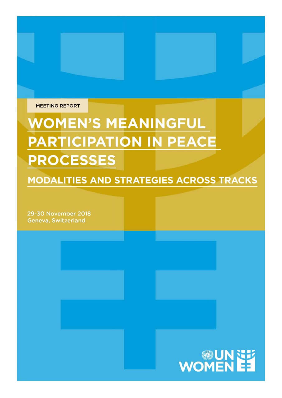Women’s meaningful participation in peace processes: Modalities and strategies across tracks