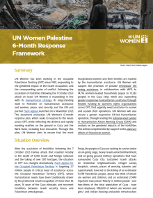 UN Women Palestine 6-month response framework