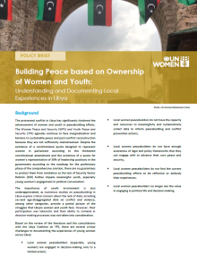 Building Peace based on Ownership of Women and Youth