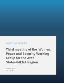 Third meeting of the Women, Peace and Security Working Group for the Arab States/MENA Region