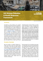 UN Women Palestine 6-month response framework