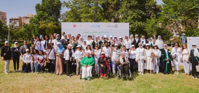 Group photo during the “Women’s Sports for Peace” event on Thursday, 26 September 2024. 